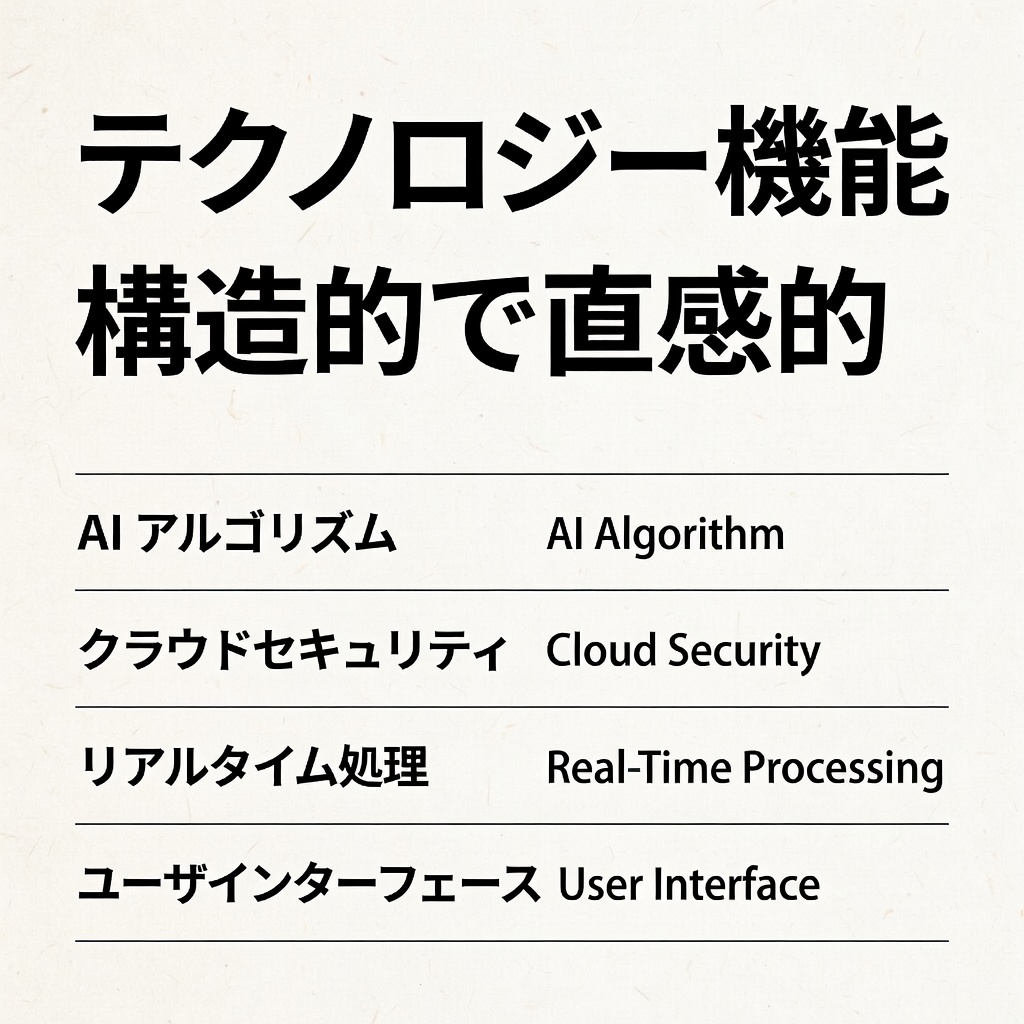 テクノロジー特徴 タイポグラフィ